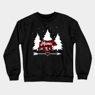 Mama Bear Buffalo Plaid Christmas Matching Family Pajama Crewneck Sweatshirt